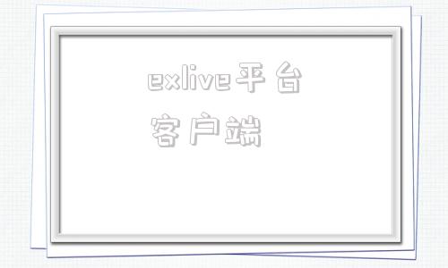 exlive平台客户端exlive车辆监控客户端通用版